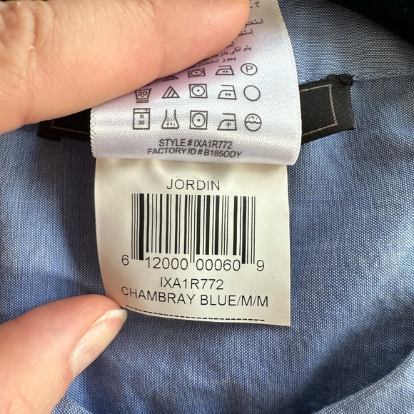 BCBG MaxAzria Jordin  Sleeveless Peplum Button-up Dress Shirt Size M - Picture 4 of 6
